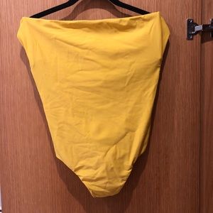 NWOT yellow tie back strapless bathing suit